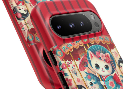Geisha Kitten's Enchanted Carousel Phone Cases