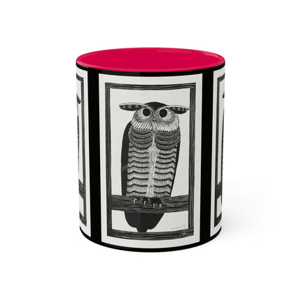 Horned Owl by Samuel Jessurun de Mesquita Colorful Mugs, 11oz