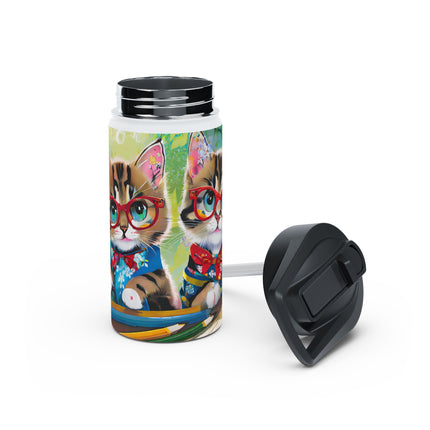Kitten Scholars Stainless Steel Water Bottle