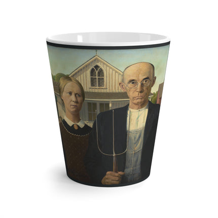 American Gothic by Grant Wood Latte Mug