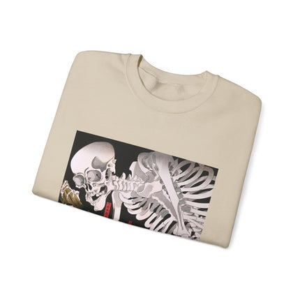 Mitsukuni Defying the Skeleton Spectre by Utagawa Kuniyoshi Heavy Blend™ Crewneck Sweatshirt