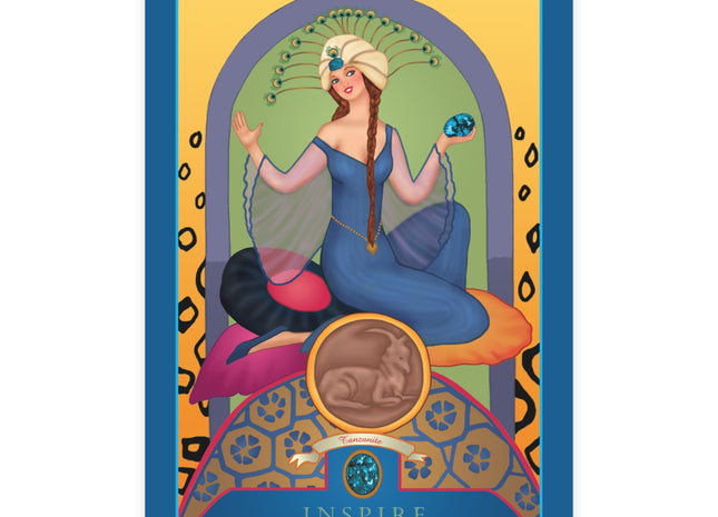December & Tanzanite (from the Gem Series) by Sofia Chiostri Postcards (envelopes included) - Bundles of 10, 30, 50 Pieces