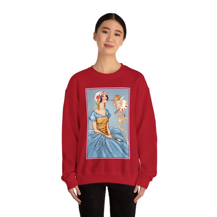 The Enchanting Painter: A Fairy's Artistic Touch Heavy Blend™ Crewneck Sweatshirt