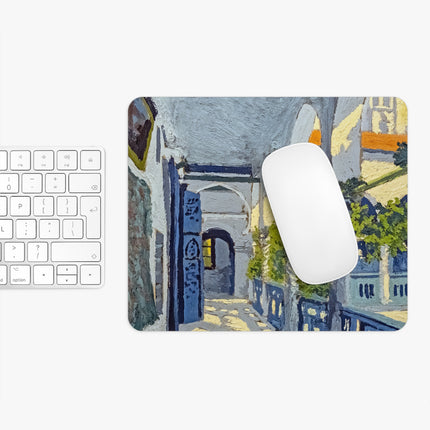Gallery of a Moroccan Riad by George Gaudion Mouse Pad, Round and Rectangle