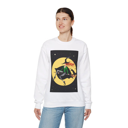 A Witch’s Moonlit Flight Unisex Heavy Blend™ Crewneck Sweatshirt
