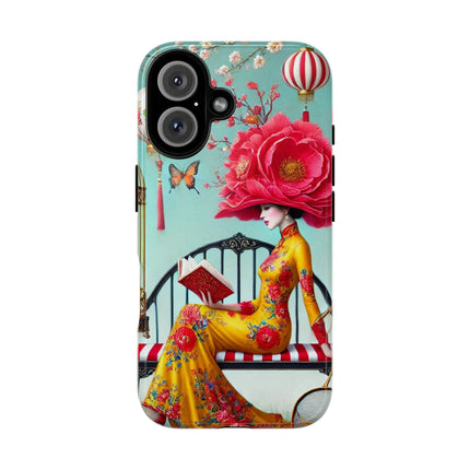Reading In A Painted Garden Phone Cases