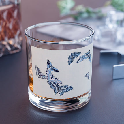 One Thousand Butterflies Rocks Glass, 10oz