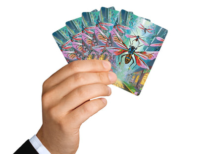 Neon Swarm Playing Cards