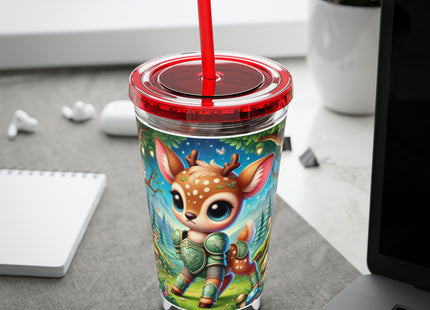 Fawn Defender Sunsplash Tumbler with Straw, 16oz