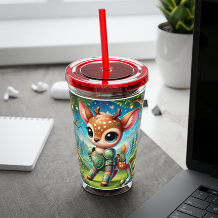 Fawn Defender Sunsplash Tumbler with Straw, 16oz