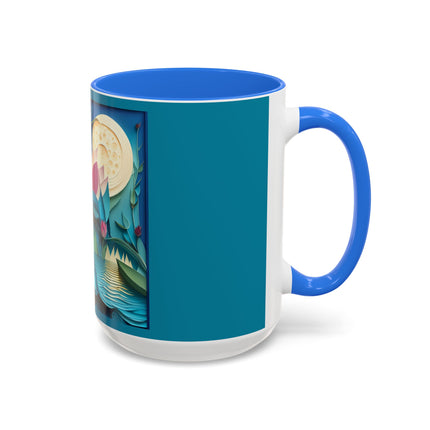 Ethereal Moonlit Lake Colorful Mugs (11oz, 15oz)