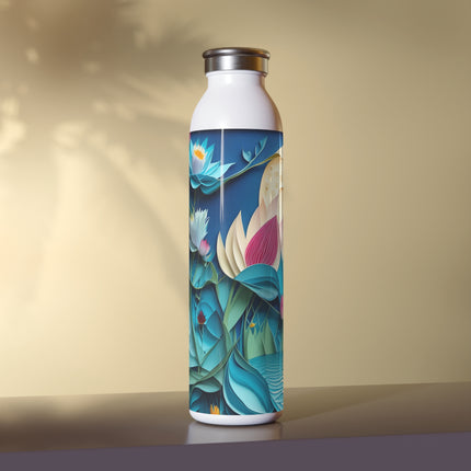 Ethereal Moonlit Lake Slim Water Bottle