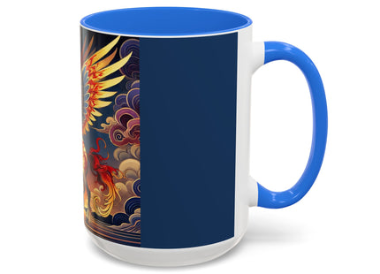 Flame-Winged Horse at Sunset Colorful Mugs (11oz, 15oz)