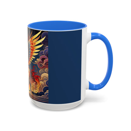 Flame-Winged Horse at Sunset Colorful Mugs (11oz, 15oz)