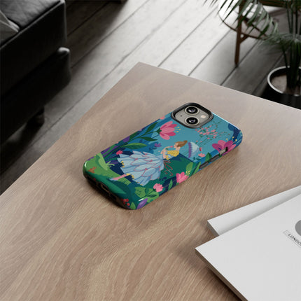🌸☂️ A Stroll Through The Enchanted Forest Phone Case – Art Deco Floral Fantasy
