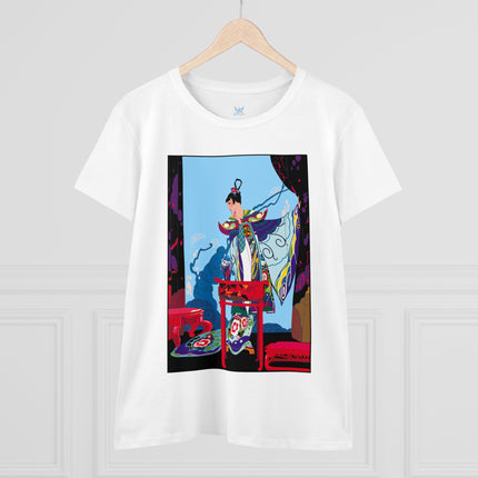A Visual Journey by Umberto Brunelleschi Women's Midweight Cotton Tee