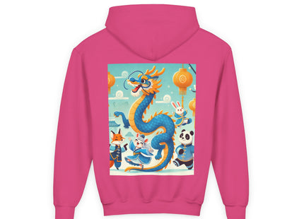 Blue & Gold Dragon Festival Parade Youth Heavy Blend Hooded Sweatshirt