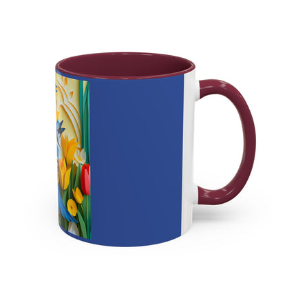 Blue Jays in a Spring Garden Colorful Mugs (11oz, 15oz)