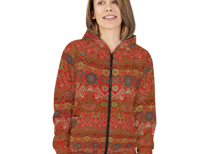 Japanese Fan Pattern by G.A. Audsley Zip Hoodie (AOP)