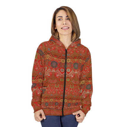 Japanese Fan Pattern by G.A. Audsley Zip Hoodie (AOP)