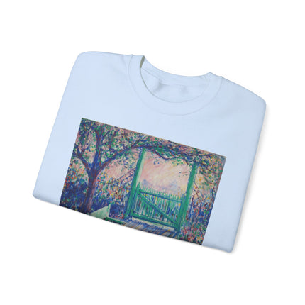 The Artist’s Garden (The Green Chair) by Theodore Earl Butler Heavy Blend™ Crewneck Sweatshirt