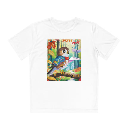 Baby Hawk Plays in Forest Youth Competitor Tee