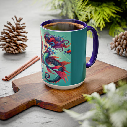 Mermaid & Sea Dragon Mug – Ocean Guardian & Mythic Beauty