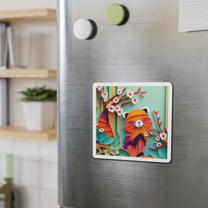 A Playful Red Panda Die-Cut Magnets (5 Sizes)