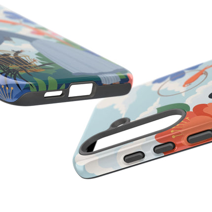 🦜🌺 The Lady Of The Garden Aviary Phone Case – Art Deco Floral Whimsy