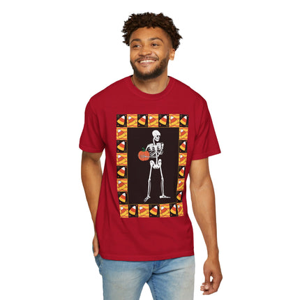 Candy Corn Skeleton Unisex Garment-Dyed T-shirt