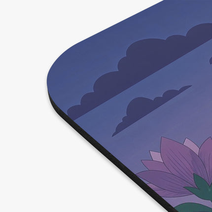 🧶🌸 The Garden Knitting Hour Mouse Pad – Art Deco Floral Whimsy