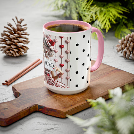 Fashionably Yours, XOXO Colorful Mugs (11oz, 15oz)