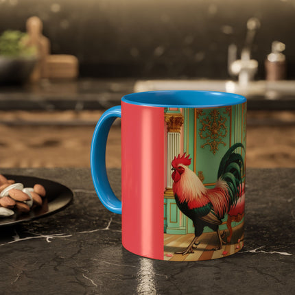 The Salon Rooster Colorful Mugs (11oz, 15oz)