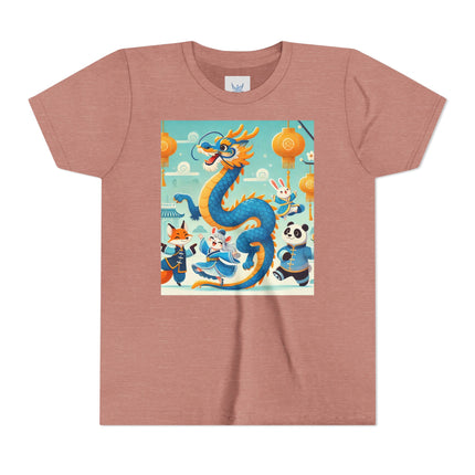 Blue & Gold Dragon Festival Parade Youth Short Sleeve Tee