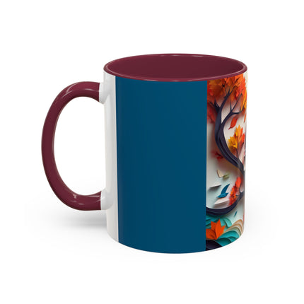 Owl at an Autumn Park Colorful Mugs (11oz, 15oz)