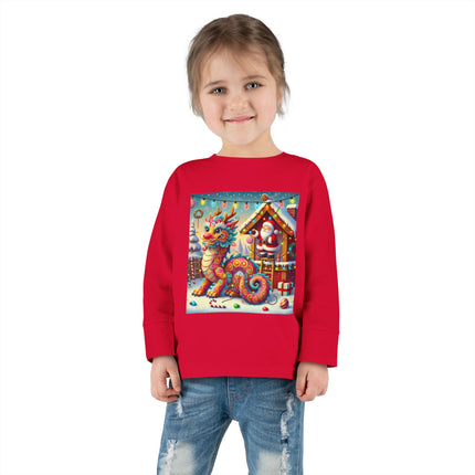 The Playful Dragon's Christmas Toddler Long Sleeve Tee