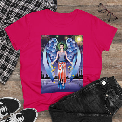 Celestial Symphony Women's Midweight Cotton Tee