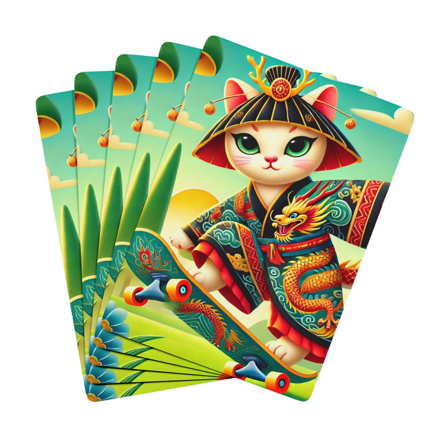Dragon Dance on Wheels Playing Cards