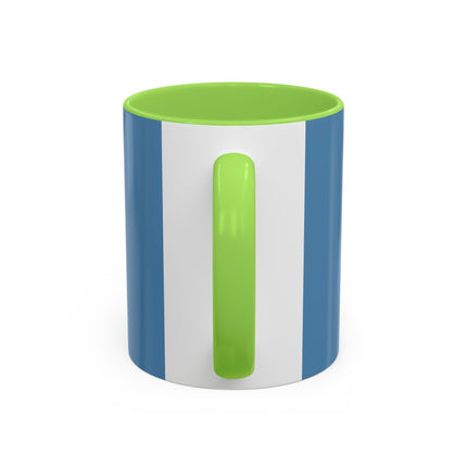 The Lady And The Sea Breeze Colorful Mugs – Art Deco Coastal Serenity