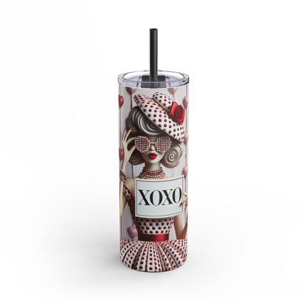 Fashionably Yours, XOXO Skinny Matte Tumbler, 20oz