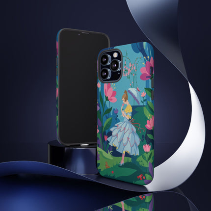 🌸☂️ A Stroll Through The Enchanted Forest Phone Case – Art Deco Floral Fantasy
