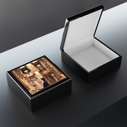 Egyptian Priestess Cats Jewelry Box