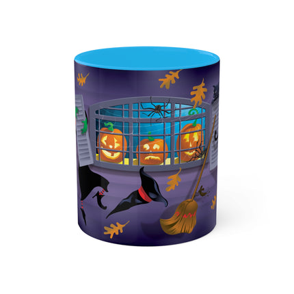 Whimsical Halloween Mischief Colorful Mugs, 11oz