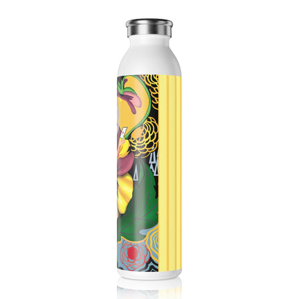 Enchanted Pansy Elegance Slim Water Bottle