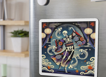 Skeleton Kabuki Performer Die-Cut Magnets (5 Sizes)