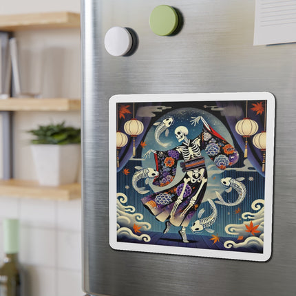 Skeleton Kabuki Performer Die-Cut Magnets (5 Sizes)