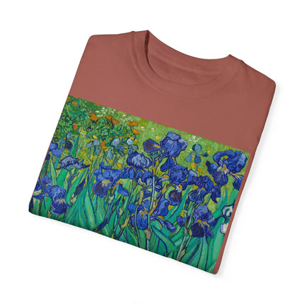 Irises by Van Gogh Unisex Garment-Dyed T-shirt