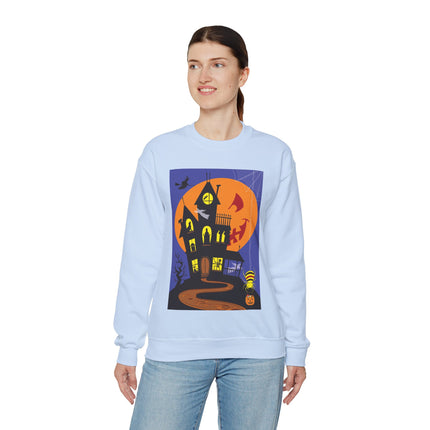Halloween Night at the Haunted House Unisex Heavy Blend™ Crewneck Sweatshirt