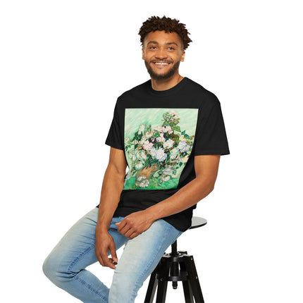 Roses by Vincent Van Gogh Unisex Garment-Dyed T-shirt