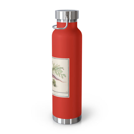Carrot, Daucus carota and red currant, Ribes rubrum by Anselmus Boëtius de Boodt Copper Vacuum Insulated Bottle, 22oz
